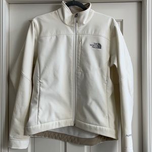 The North Face Apex Off White Funnel Neck Zip Up jacket medium M